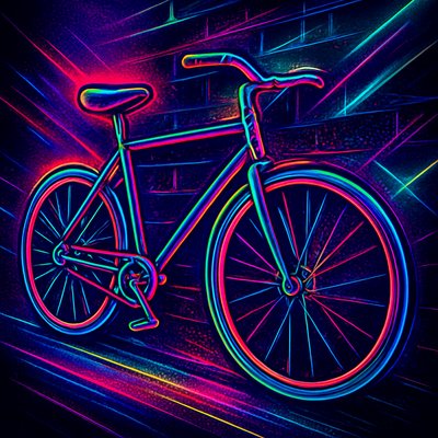 bicyle resting against a wall
