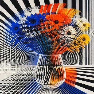bouquet of flowers in a glass vase