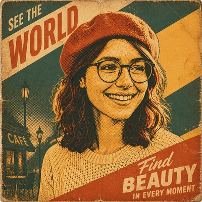Vintage Poster Design Style Transfer Example