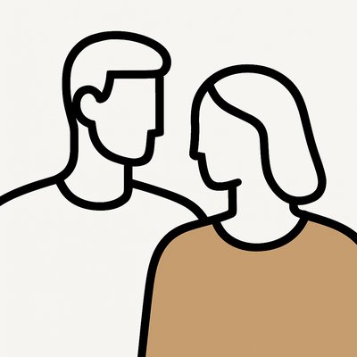portrait of two people together