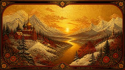 a vast valley with a river winding toward distant mountains at sunrise, no people, no text