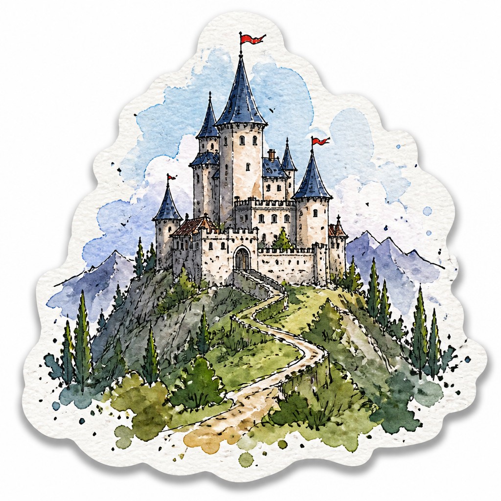 majestic castle on a hilltop