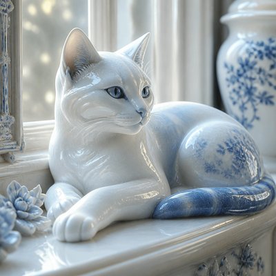 a cat lounging in a sunlit window
