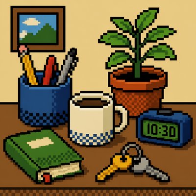 still life with everyday objects