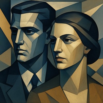 portrait of two people together
