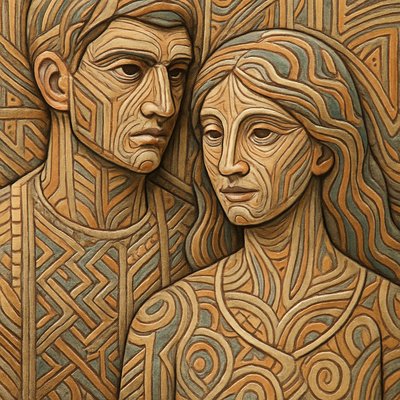portrait of two people together