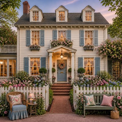 house with front view — Grandmillennial Aesthetic