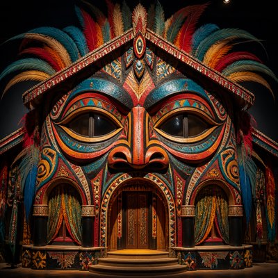 house with front view — Mask Art Style