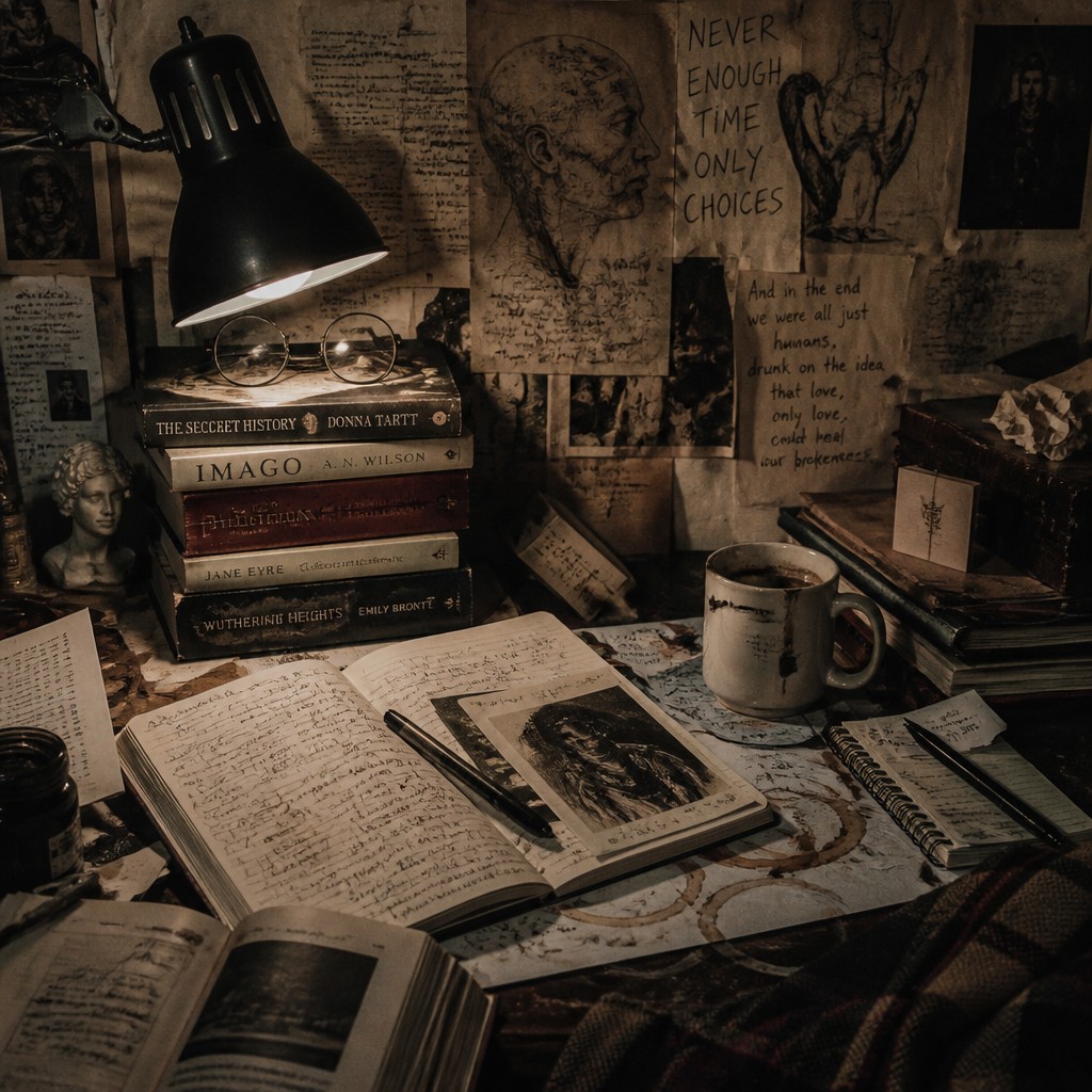 still life with everyday objects — Chaotic Academia Aesthetic