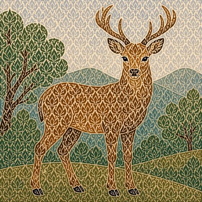 animal standing in natural pose — Motif Art Style