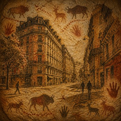 Prehistoric Cave Art Style Style Transfer Example