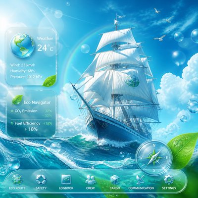 sailing ship on a stormy sea