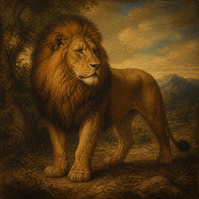 animal standing in natural pose