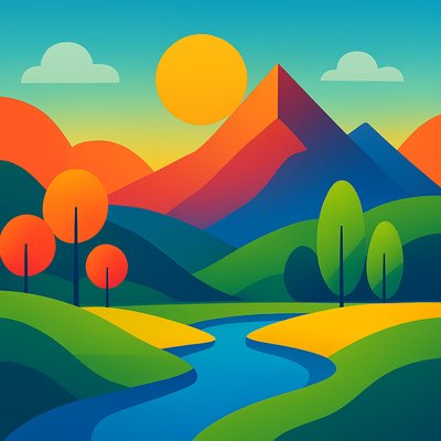 wide landscape with natural scenery