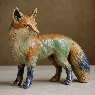 animal standing in natural pose — Ceramic Sculpture Art Style