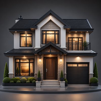 house with front view — 3D Art Style