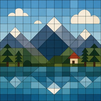 Grid Composition Art Style 2