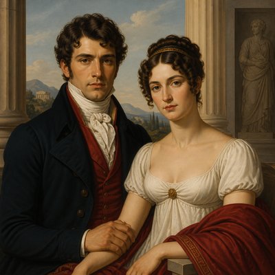 portrait of two people together