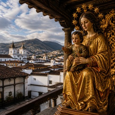 wide landscape with natural scenery — Ecuadorian Art Style