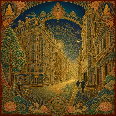 Buddhist Religious Art Style Transfer Example