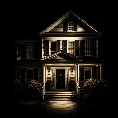house with front view — Chiaroscuro Art Style