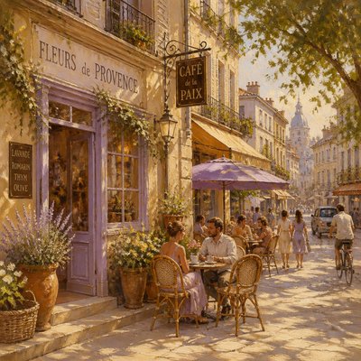 urban street with city activity