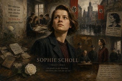 Sophie Scholl, a devout Christian and member of the White Rose resistance movement in Nazi Germany. She died in 1942 as a martyr for her faith and conscience and moral courage in the face of opposition. 