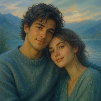portrait of two people together