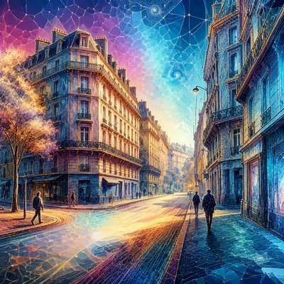 Procedural Digital Art Style Style Transfer Example