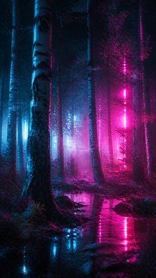 a serene birch forest in soft morning light, no people, no text