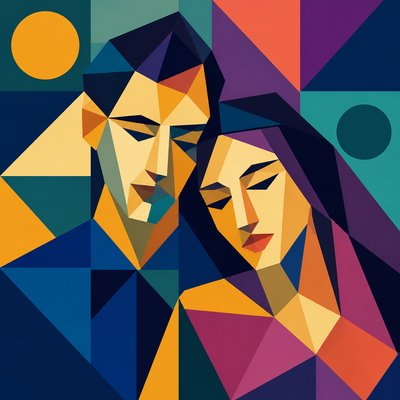 portrait of two people together
