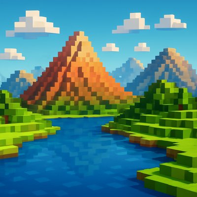 serene landscape with mountains and water