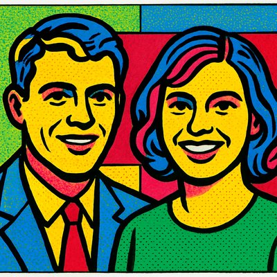 portrait of two people together