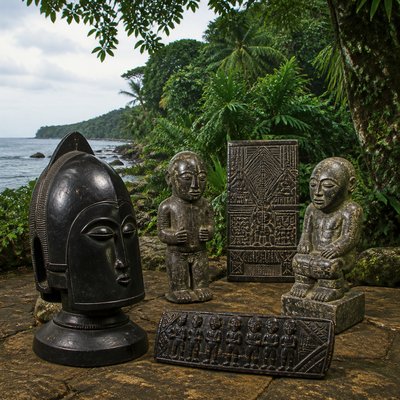 wide landscape with natural scenery — Sierra Leonean Art Style