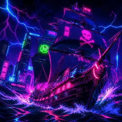 sailing ship on a stormy sea