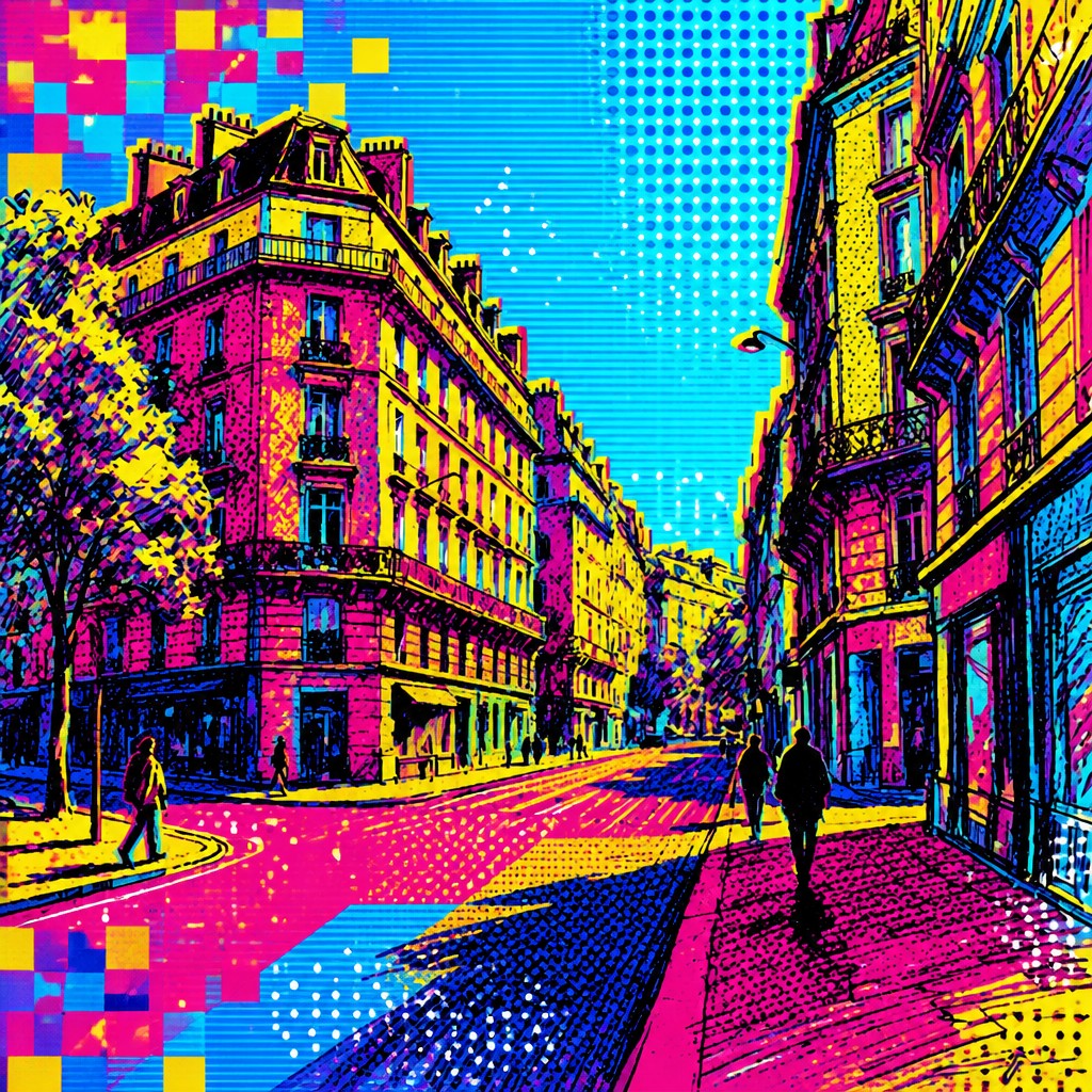 Digital Pop Art Style Style Transfer Example