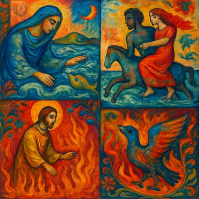 When you pass through the waters,
    I will be with you;
and when you pass through the rivers,
    they will not sweep over you.
When you walk through the fire,
    you will not be burned;
    the flames will not set you ablaze.