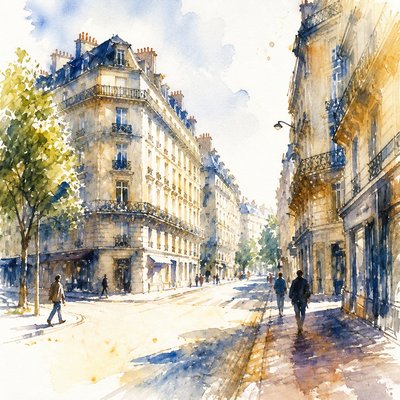 Watercolor Portrait Art Style Style Transfer Example
