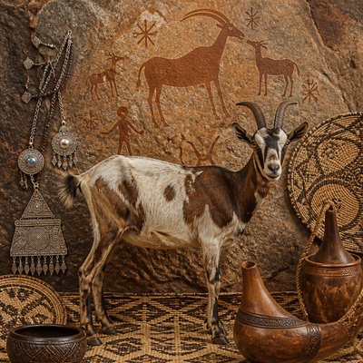animal standing in natural pose — Djiboutian Art Style