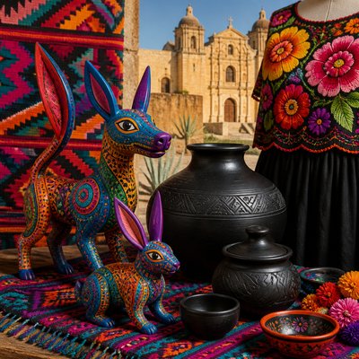 still life with everyday objects — Oaxaca Art Style