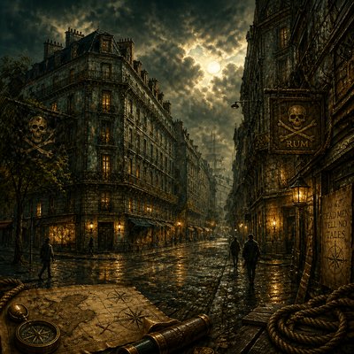 Piratecore Aesthetic Style Transfer Example