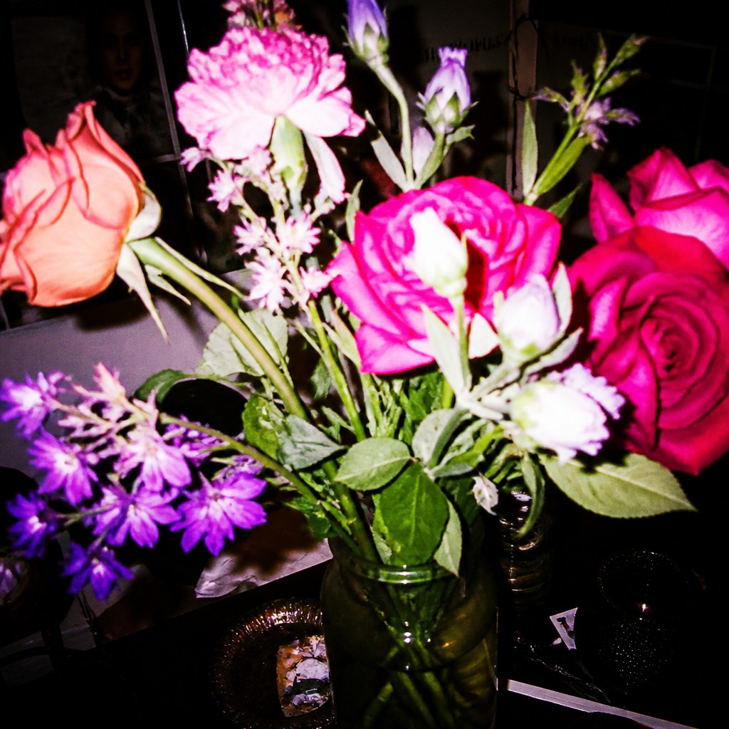 bouquet of flowers in a glass vase — Indie Sleaze Aesthetic
