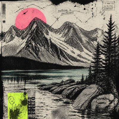serene landscape with mountains and water