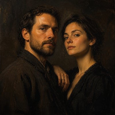 portrait of two people together
