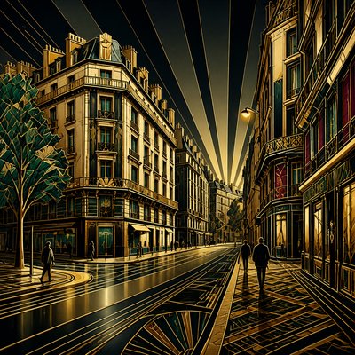 Art Deco Style Style Transfer Example