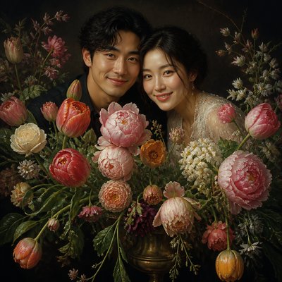 portrait of two people together