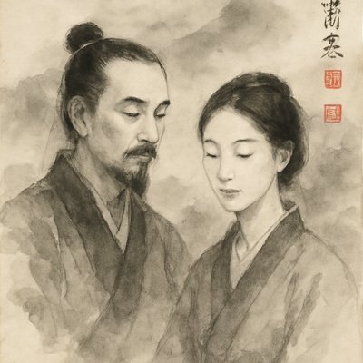 portrait of two people together