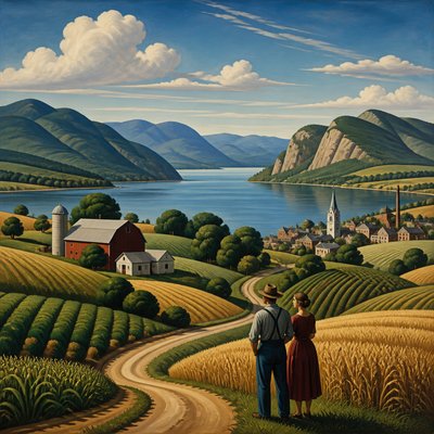 American Regionalism Art Style 2