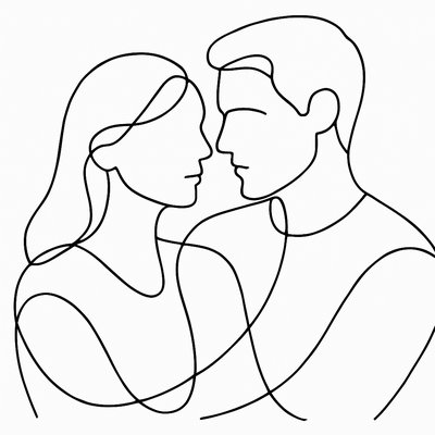portrait of two people together
