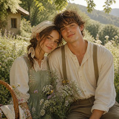 portrait of two people together